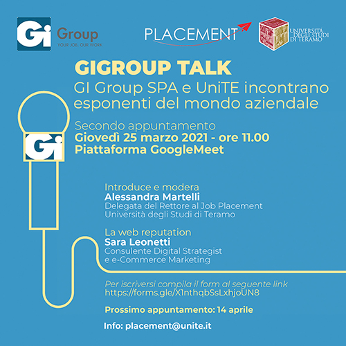 Placement: secondo incontro con i "GiGroup talk" sulla web reputation