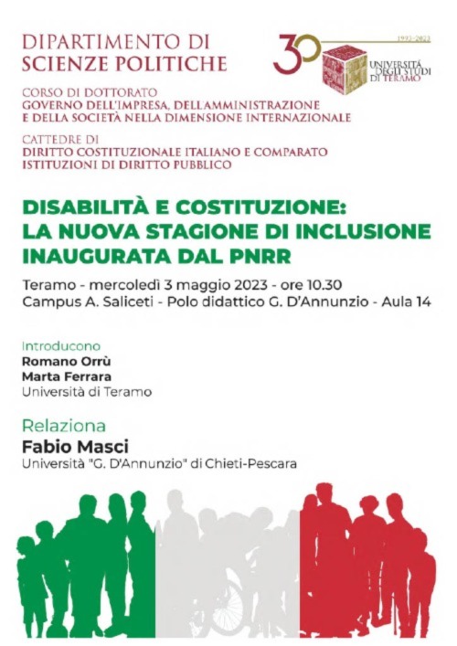 Disabilità e costituzione: La nuova stagione di inclusione inaugurata dal pnrr