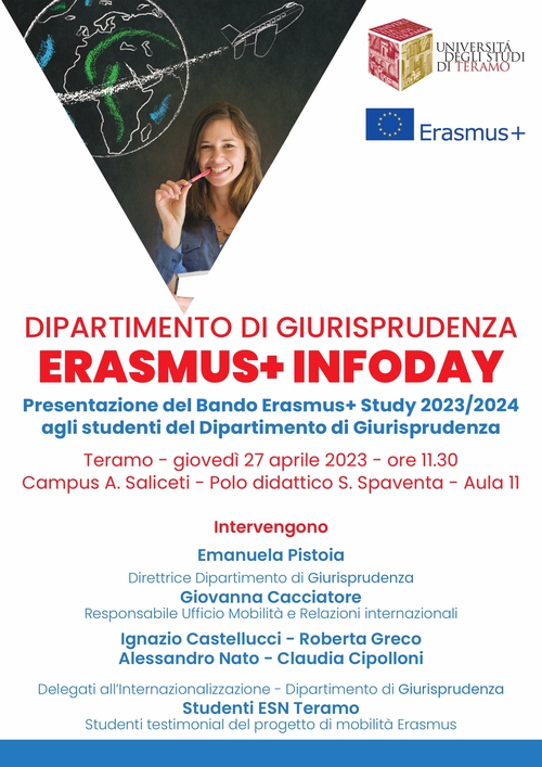 Erasmus+ Info Day - Dipartimento di Giurisprudenza