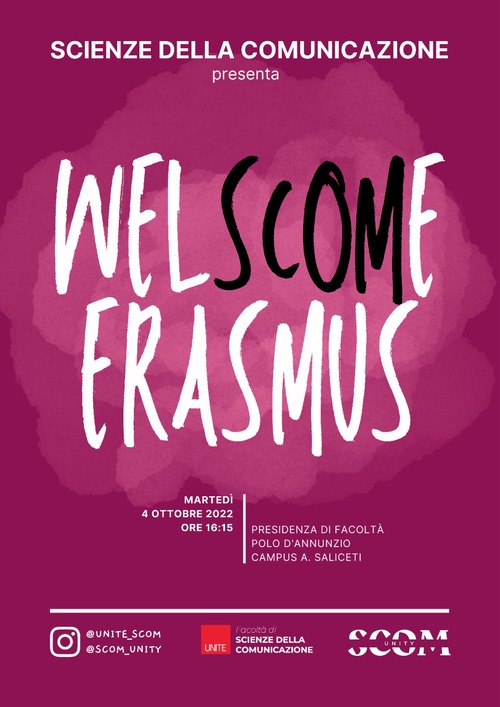 "WelScom Erasmus": Scienze della comunicazione incontri i nuovi studenti internazionali