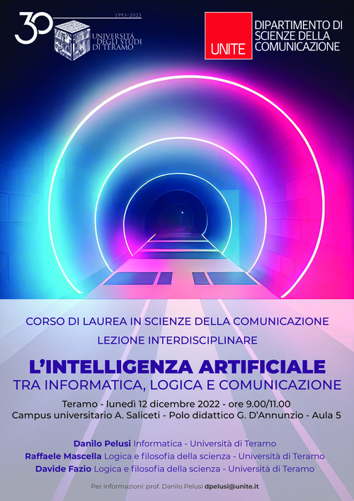  Convegno: L'intelligenza artificiale tra informatica, logica e comunicazione  
