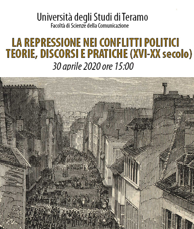 Webinar: "La repressione nei conflitti politici teorie, discorsi e pratiche, XVI-XX secolo"