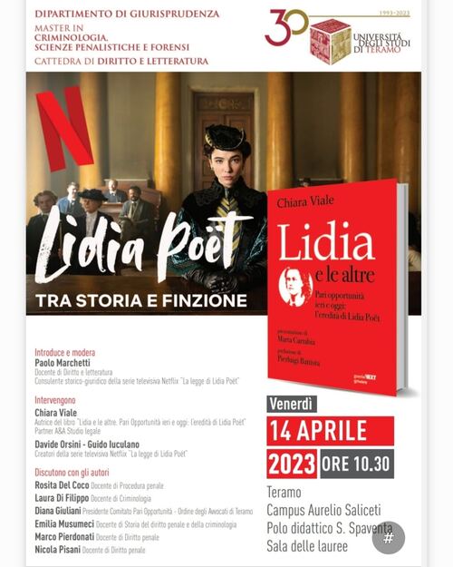 Convegno del Dipartimento di Giurisprudenza: "Lidia Poёt" - tra storia e finzione