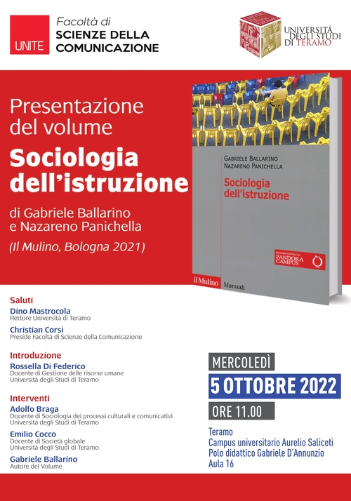 Presentazione del volume di Gabriele Ballarino "Sociologia dell'Istruzione"