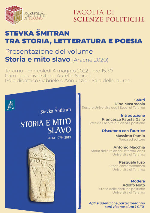 Presentazione del volume "Storia e mito slavo" di Stevka Smitran