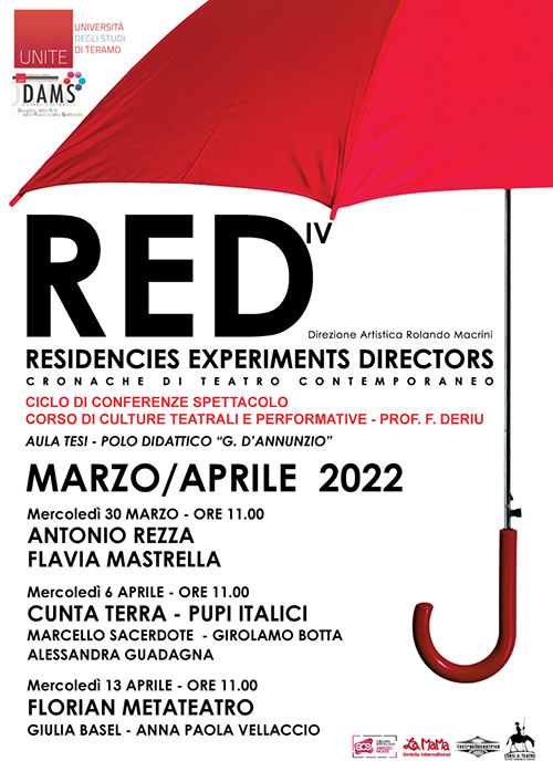 RED 2022: Ciclo di conferenze spettacolo della Facoltà di Scienze della comunicazione