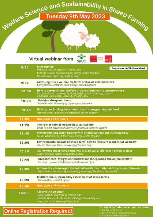 Webinar  "Science and sustainability in sheep farming"