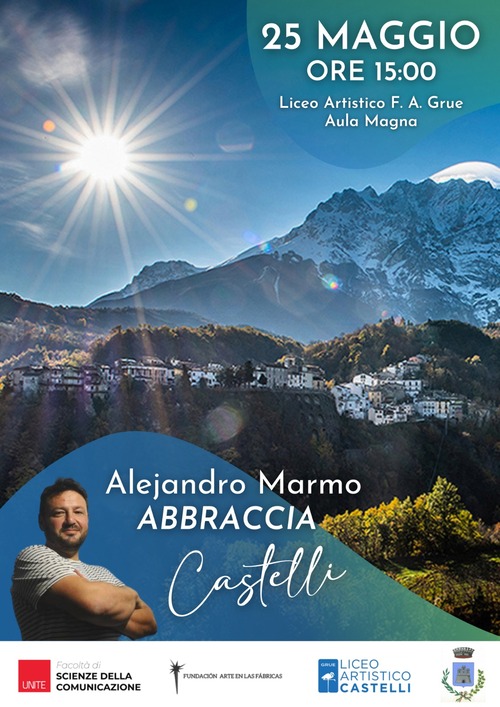"Cinque minuti di magia in Abruzzo". L'Abbraccio di Alejandro Marmo a Teramo e a Castelli