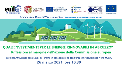  Webinar "Quali investimenti per le energie rinnovabili in Abruzzo?"