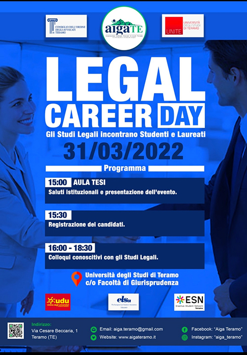 Legal career day: gli studi legali incontrano studenti e laureati 