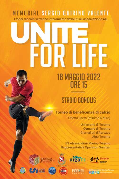  Unite for life: torneo di beneficenza di calcio  